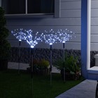 Садовый светильник на солнечной батарее «Одуванчики» 4 шт., 78 см, 320 LED, свечение белое - Фото 1