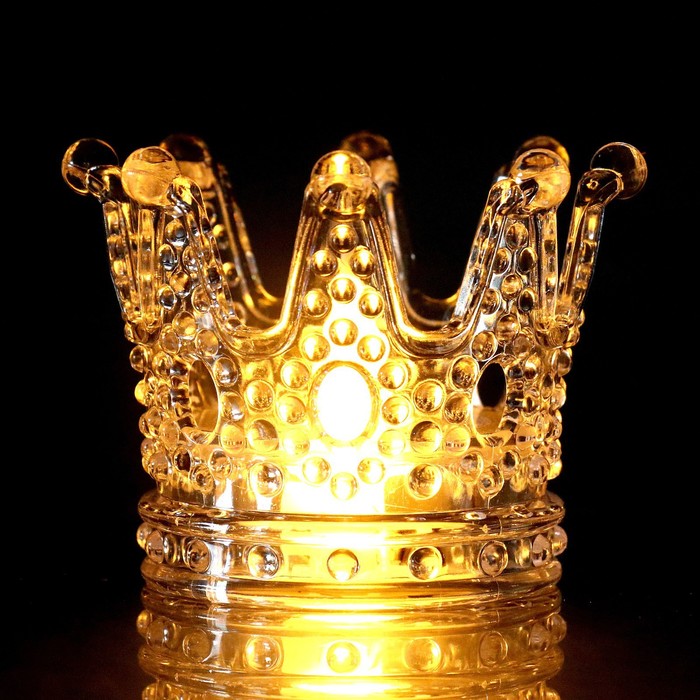 Свеча светодиодная «Корона», горит жёлтым - фото 1926657222