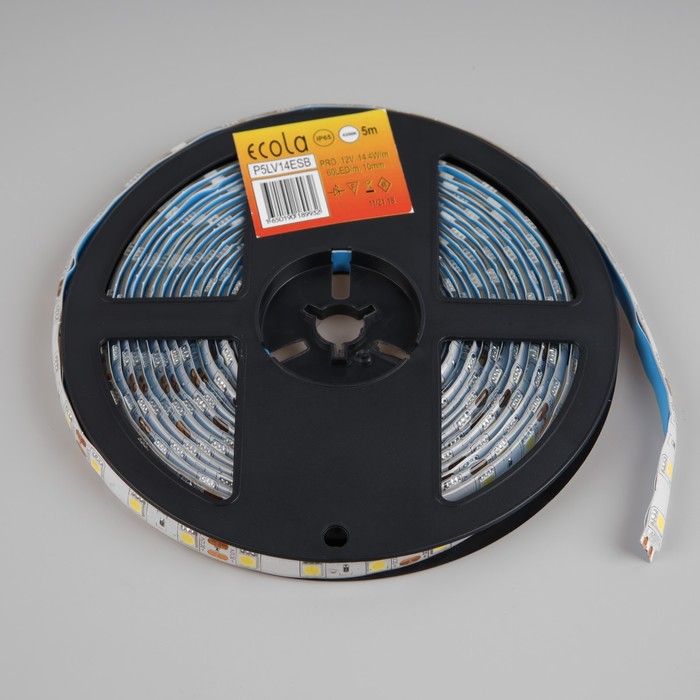 Cветодиодная лента Ecola PRO 5 м, IP65, SMD5050, 60 LED/м, 14.4 Вт/м, 12 В, 4200К - фото 1906236011
