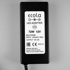 Блок питания Ecola для светодиодной ленты 12 В, 72 Вт, IP20 - фото 7513407