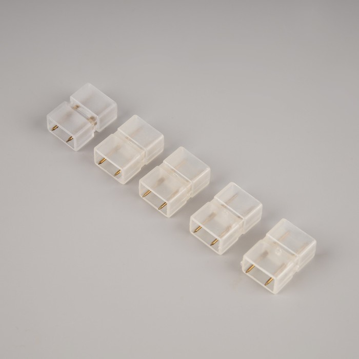 Набор соединительных коннекторов Ecola для светодиодной ленты 14 × 7 мм, 2-pin, 5 штук - Фото 1