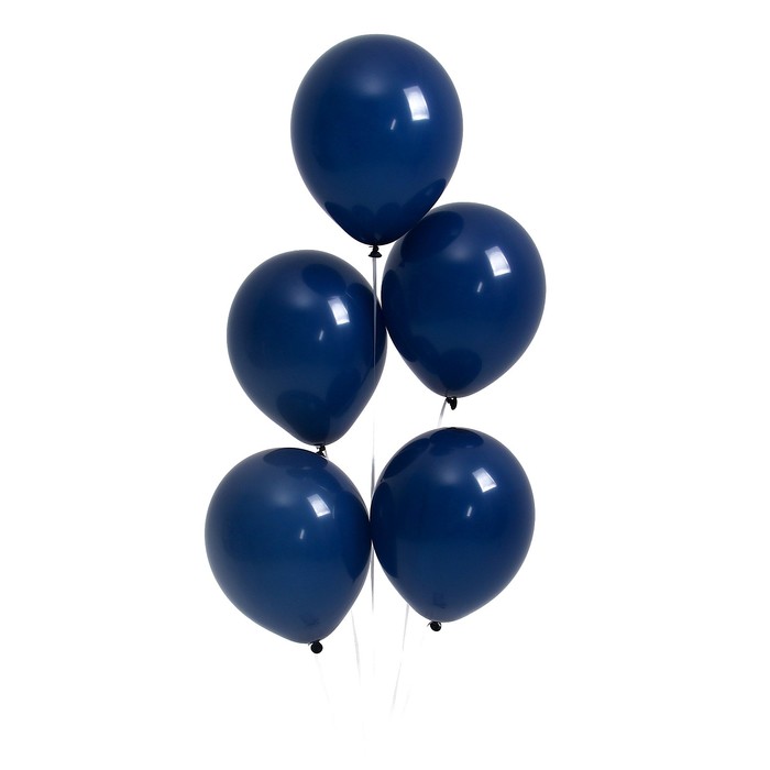 Шар латексный 9“, пастель, набор 100шт, цвет темная ночь (night blue) - Фото 1
