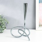 Подсвечник металл на 1 свечу "Виньетка" серебро 17х13х33 см 9335731 - фото 16694718