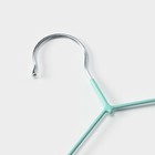 Плечики - вешалки для одежды антискользящие Доляна, 40×19 см, 10 шт., зелёные - Фото 3