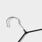 Плечики - вешалки для одежды Доляна, 40×20 см, 10 шт., антискользящее покрытие, чёрные - Фото 3