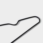 Плечики - вешалки для одежды антискользящие Доляна, 40×20 см, 10 шт, цвет чёрный - Фото 4