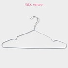 Плечики - вешалки для одежды Доляна, 40×20 см,10 шт., антискользящее покрытие, белые - Фото 2