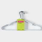 Плечики - вешалки для одежды Доляна, 40×20 см,10 шт., антискользящее покрытие, белые - Фото 5