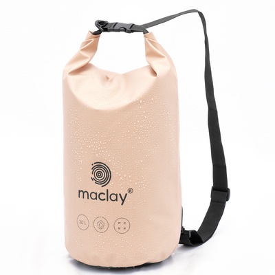 Гермомешок туристический maclay, 20 л, 500D, бежевый
