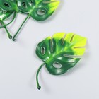 Декор для творчества "Лист монстеры" набор 4 шт зелёный 7х13 см - фото 319377124