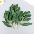 Декор для творчества "Длинные листики на веточке" набор 4 шт зелёный 17 см - фото 22129175