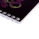Блокнот А6, 40 листов в клетку на гребне "Неоновый дизайн", обложка мелованный картон, блок офсет, МИКС - Фото 2