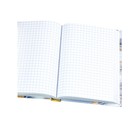 Записная книжка А6, 160 листов в клетку "Листья с позолотой", твёрдая обложка, глянцевая ламинация, лён - фото 24246346