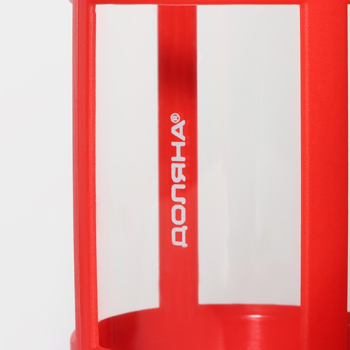 Чайник заварочный френч - пресс Доляна «Классика», 350 мл, стекло, цвет красный - фото 1908243303