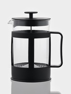 Чайник заварочный френч - пресс Доляна «Классика», 800 мл, стекло, цвет чёрный - Фото 1