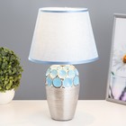 Настольная лампа "Ассами" Е14 40Вт голубой-хромовый 22,5х22,5х35 см RISALUX - Фото 2