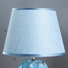 Настольная лампа "Ассами" Е14 40Вт голубой-хромовый 22,5х22,5х35 см RISALUX - Фото 4