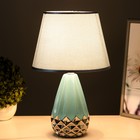 Настольная лампа "Флоренция" Е14 40Вт голубой-хромовый 22,5х22,5х35 см RISALUX - Фото 3