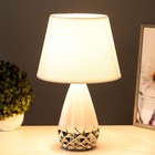 Настольная лампа "Флоренция" Е14 40Вт бело-хромовый 22,5х22,5х35 см RISALUX - фото 22129986