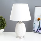 Настольная лампа "Мессина" Е14 40Вт бело-хромовый 22,5х22,5х35 см RISALUX - фото 319377992