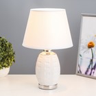 Настольная лампа "Мессина" Е14 40Вт бело-хромовый 22,5х22,5х35 см RISALUX - фото 22130041