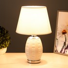 Настольная лампа "Мессина" Е14 40Вт бело-хромовый 22,5х22,5х35 см RISALUX - фото 22130042