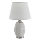 Настольная лампа "Мессина" Е14 40Вт бело-хромовый 22,5х22,5х35 см RISALUX - фото 22130046