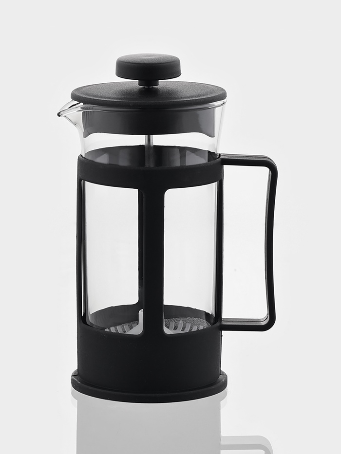 Чайник заварочный френч-пресс Доляна «Классика», 350 мл, стекло, чёрный - Фото 1