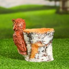 Фигурное кашпо "Филин на березе" 15х15см - фото 24426549