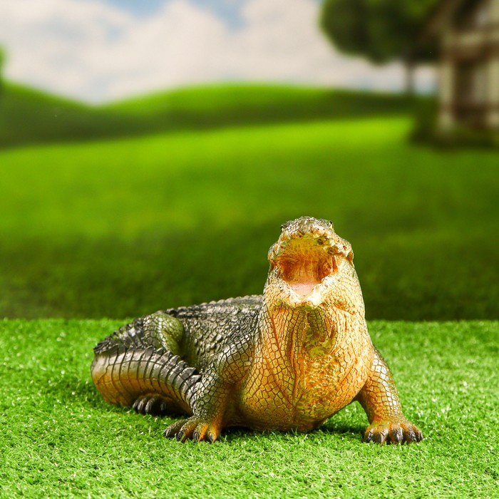 Садовая фигура "Крокодил маленький" 16х29см - фото 1907684001