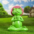 Садовая фигура "Лягушка в позе лотос" 26х32х17см - фото 22130504
