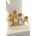 Банка для хранения сыпучих «Эко. Шар», 1.1 л, 9.5×24 см, с пробковой крышкой, стекло - Фото 6