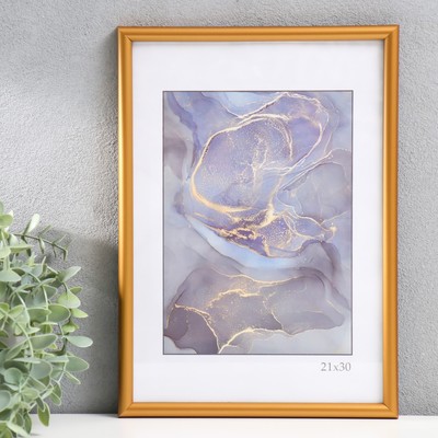 Фоторамка для фото 21×30 см Keep memories «Радуга», пластик, золото матовое, (пластиковый экран)
