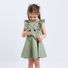 Платье детское двубортное KAFTAN, размер 36 (134-140 см), цвет оливковый - Фото 6