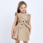 Платье детское двубортное KAFTAN, размер 36 (134-140 см), цвет бежевый - фото 321387066