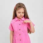 Платье детское с карманами KAFTAN, размер 36 (134-140 см), цвет ярко-розовый - Фото 4