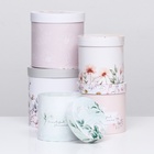 Набор шляпных подарочных коробок 5 в 1 «Цветочный», 20×20×20‒14×14×14 см - Фото 3