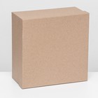 Подарочная коробка крафт, 24 х 24 х11,5 см - Фото 1