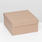 Подарочная коробка крафт, 24 х 24 х11,5 см - Фото 2