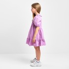 Платье детское с воротником KAFTAN, размер 34 (122-128 см), цвет лиловый - Фото 2