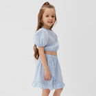 Комплект для девочки (топ, юбка) KAFTAN, размер 34 (122-128 см), цвет голубой - Фото 2