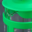 Френч-пресс стеклянный Доляна «Классика», 800 мл, цвет зелёный - Фото 2