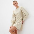 Платье женское короткое MINAKU: Casual Collection, бежевое, размер 42, с длинным рукавом - Фото 3
