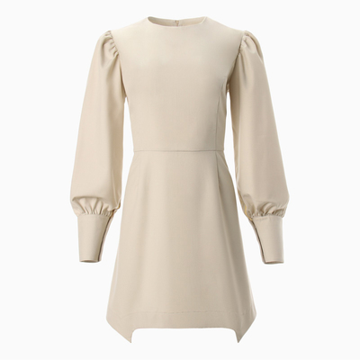 Платье мини женское MINAKU: Casual Collection, бежевое, размер 48