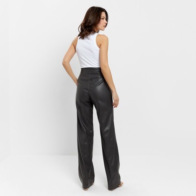 Брюки женские из экокожи MINAKU: Eco leather, цвет графит, размер 50