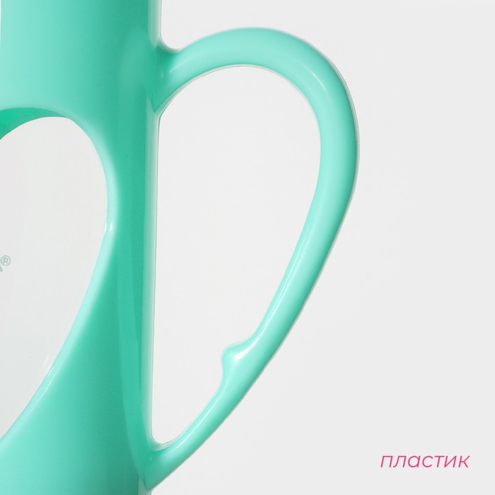 Чайник заварочный френч - пресс Доляна «Комплимент», 350 мл, стекло, цвет бирюзовый - фото 1908243327