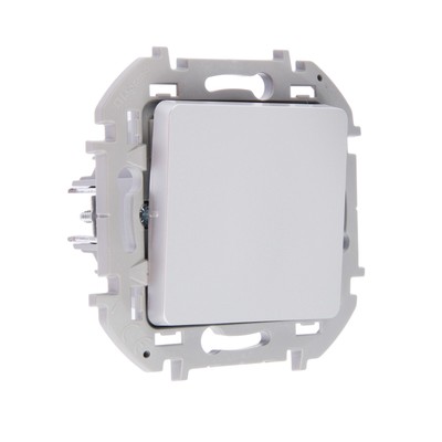 Переключатель промежуточный Legrand INSPIRIA, винтовые клеммы, 10 AX, 250 В, алюминий