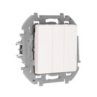 Выключатель Legrand INSPIRIA, 3-кл, 10 AX, 250 В, Белый 9487598 - фото 10391122