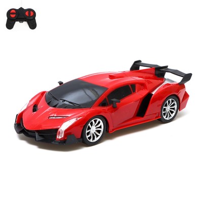 Машина радиоуправляемая «Ламбо», работает от батареек, цвет красный, уценка