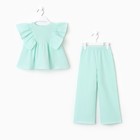 Комплект (блузка и брюки) для девочки MINAKU цвет бирюзовый, рост 110 см - Фото 6